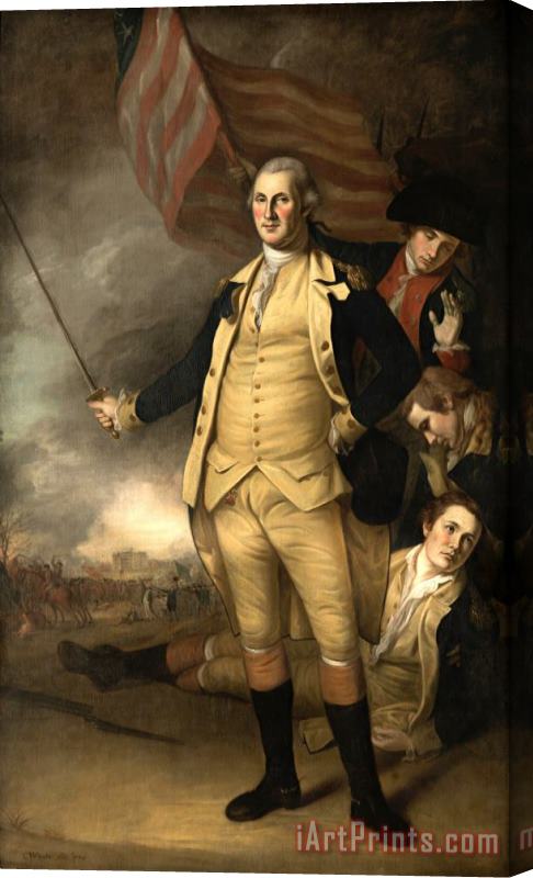 Charles Willson Peale George Washington at The Battle of Princeton Stretched Canvas Print / Canvas Art