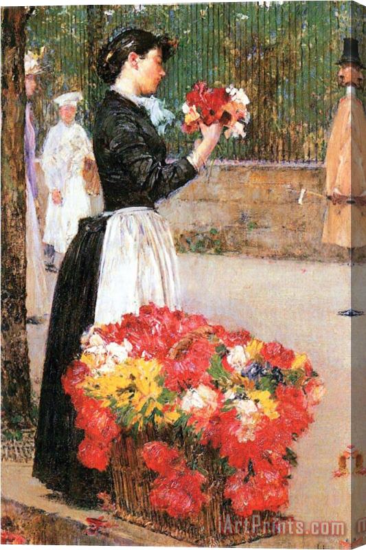 Childe Hassam Flower Girl Stretched Canvas Painting / Canvas Art