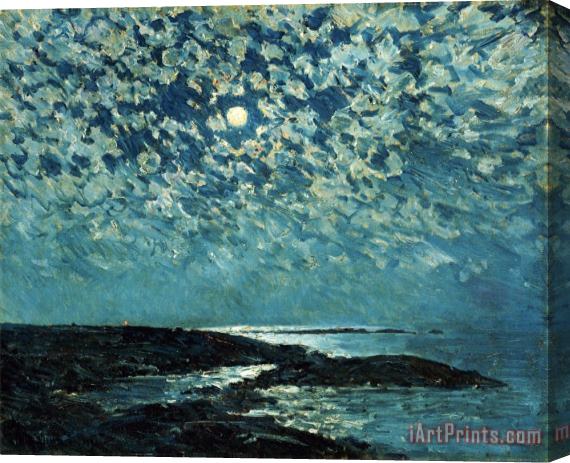 Childe Hassam Moonlight Isle of Shoals 1892 Stretched Canvas Painting / Canvas Art