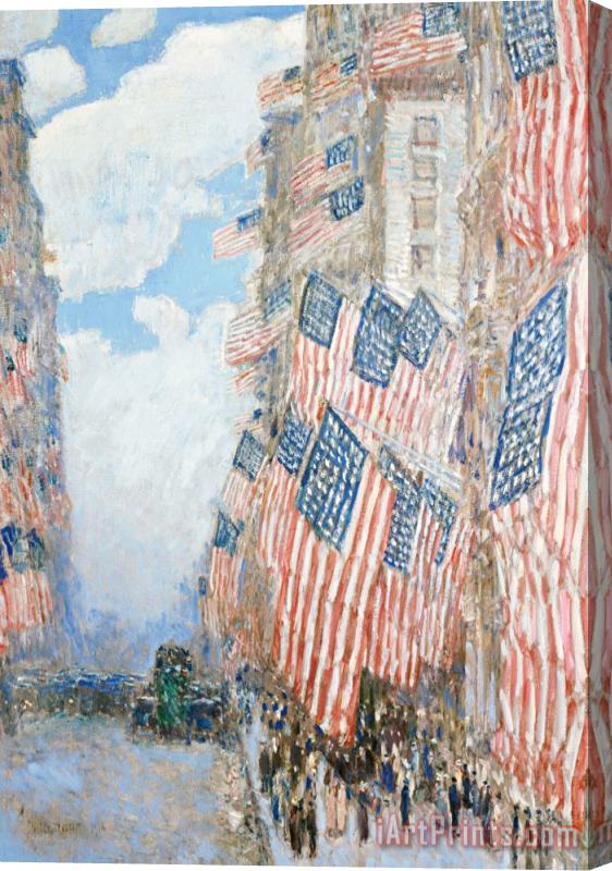 Childe Hassam The Fourth of July Stretched Canvas Print / Canvas Art