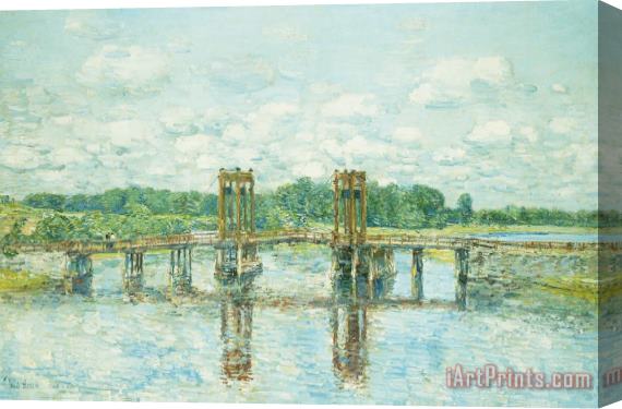 Childe Hassam The Toll Bridge New Hampshire Stretched Canvas Print / Canvas Art