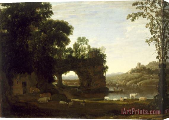 Claude Lorrain Landscape with a Rock Arch And River Stretched Canvas Print / Canvas Art