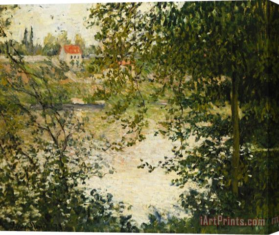 Claude Monet A View Through The Trees Of La Grande Jatte Island Stretched Canvas Painting / Canvas Art