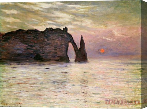 Claude Monet Falaise dEtretat Stretched Canvas Print / Canvas Art
