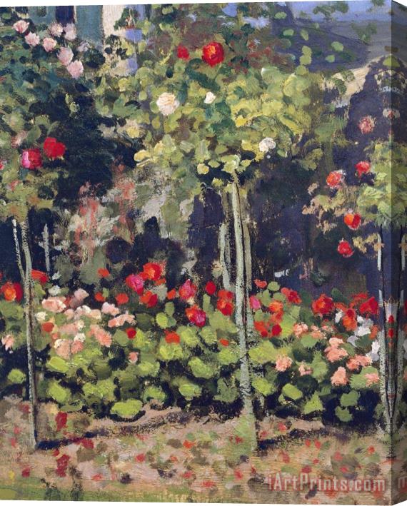 Claude Monet Garden In Bloom Stretched Canvas Print / Canvas Art