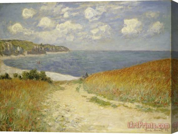 Claude Monet Path in the Wheat at Pourville Stretched Canvas Painting / Canvas Art