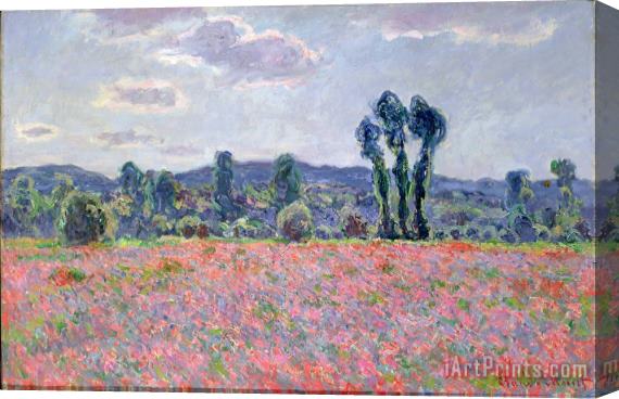 Claude Monet Poppy Field Stretched Canvas Print / Canvas Art