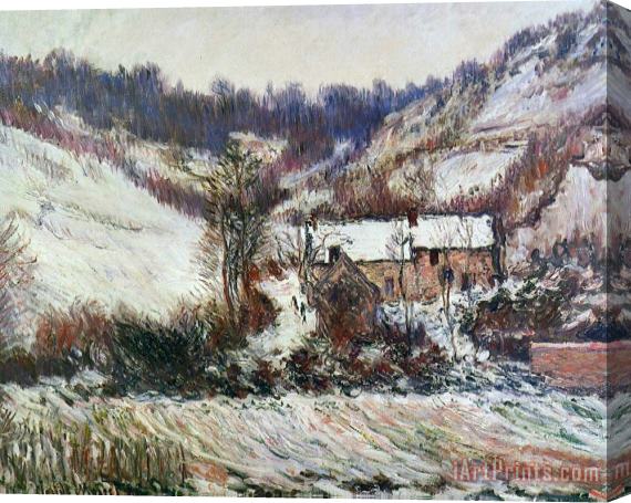 Claude Monet Snow near Falaise Stretched Canvas Print / Canvas Art