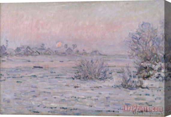 Claude Monet Snowy Landscape at Twilight Stretched Canvas Print / Canvas Art