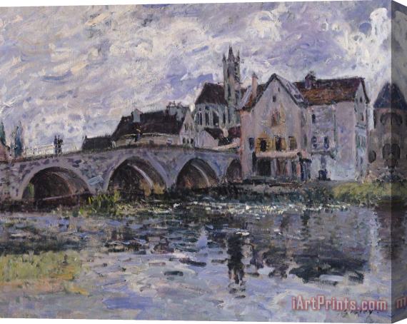 Claude Monet The Bridge of Moret sur Loing Stretched Canvas Painting / Canvas Art