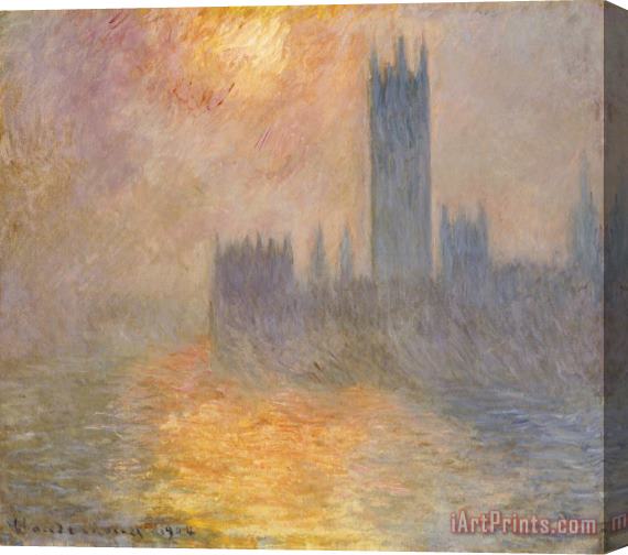 Claude Monet The Houses of Parliament at Sunset Stretched Canvas Print / Canvas Art