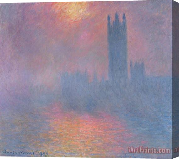 Claude Monet The Houses of Parliament London Stretched Canvas Painting / Canvas Art