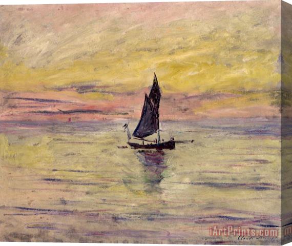 Claude Monet The Sailing Boat Evening Effect Stretched Canvas Print / Canvas Art