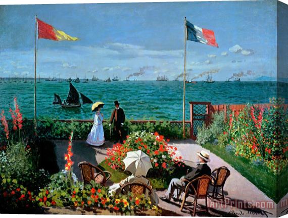 Claude Monet The Terrace at Sainte Adresse Stretched Canvas Painting / Canvas Art