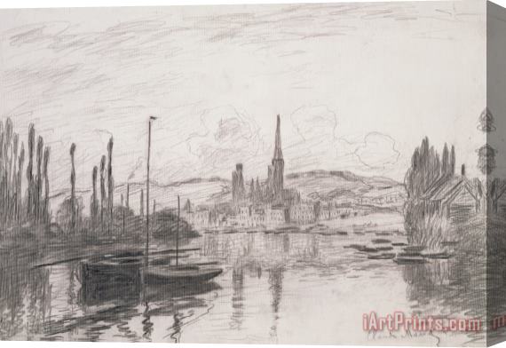 Claude Monet View Of Rouen Stretched Canvas Print / Canvas Art