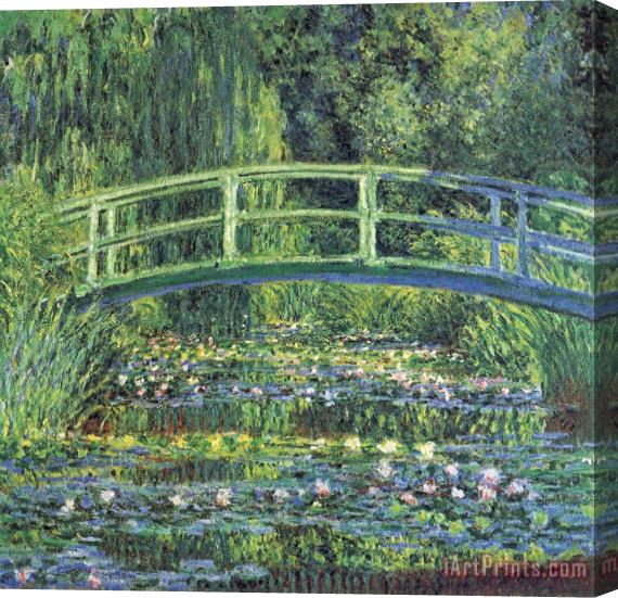 Claude Monet Waterlilies And Japanese Bridge Stretched Canvas Painting / Canvas Art