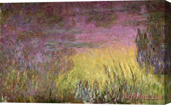 Claude Monet Waterlilies at Sunset Stretched Canvas Print / Canvas Art