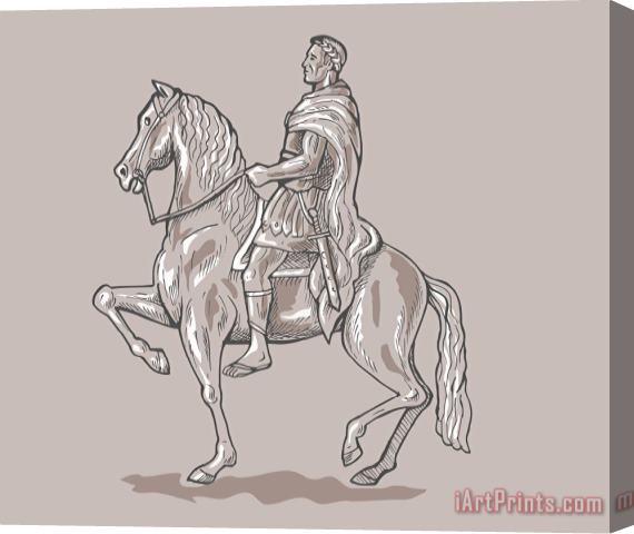Collection 10 Roman emperor riding horse Stretched Canvas Print / Canvas Art