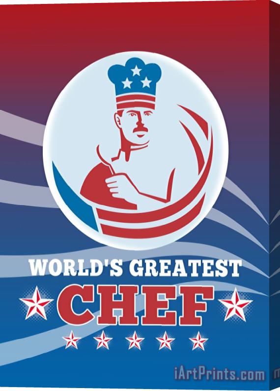Collection 10 World's Greatest American Chef Greeting Card Poster Stretched Canvas Print / Canvas Art