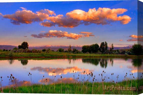 Collection 14 Floating Clouds and Reflections Stretched Canvas Print / Canvas Art