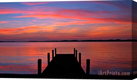 Collection 14 Sunset Dock Stretched Canvas Print / Canvas Art