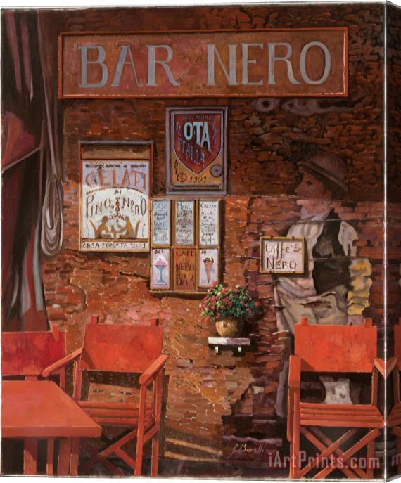 Collection 7 caffe Nero Stretched Canvas Print / Canvas Art