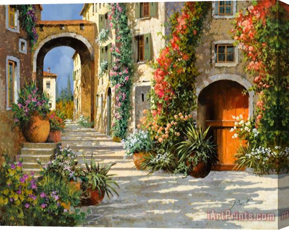 Collection 7 La Porta Rossa Sulla Salita Stretched Canvas Painting / Canvas Art