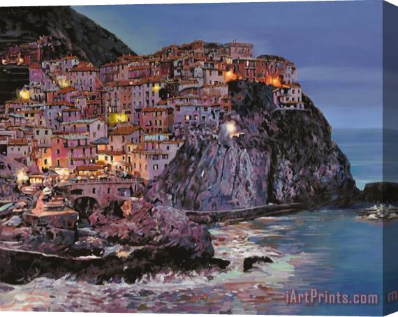 Collection 7 Manarola at dusk Stretched Canvas Painting / Canvas Art