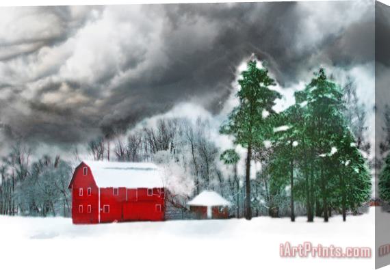 Collection 8 Country winter Stretched Canvas Print / Canvas Art