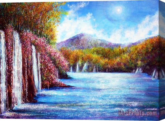 Collection 9 Flora Falls Stretched Canvas Painting / Canvas Art