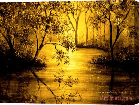 Collection 9 Golden Waters Stretched Canvas Print / Canvas Art