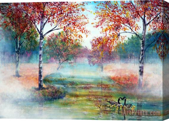 Collection 9 Misty Morning Stretched Canvas Print / Canvas Art