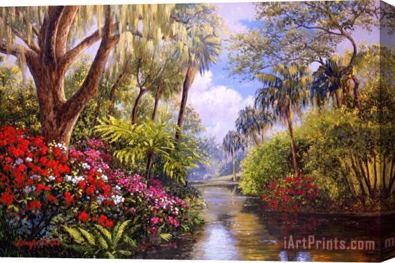 Collection A Day in Paradise Stretched Canvas Painting / Canvas Art