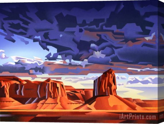 Collection Monument Valley Storm Stretched Canvas Painting / Canvas Art