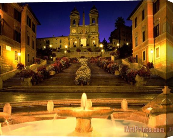Collection Spanish Steps Rome Italy Stretched Canvas Print / Canvas Art