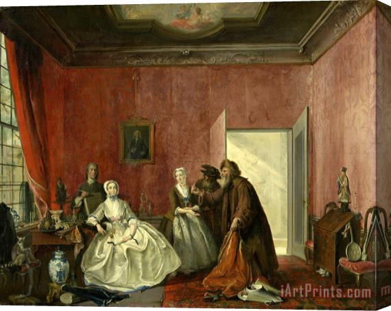 Cornelis Troost The Spendthrift Or The Wasteful Woman, Act Iii, Scene V, From The Play by Thomas Asselijn Stretched Canvas Painting / Canvas Art
