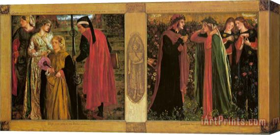 Dante Gabriel Rossetti The Salutation of Beatrice Stretched Canvas Print / Canvas Art