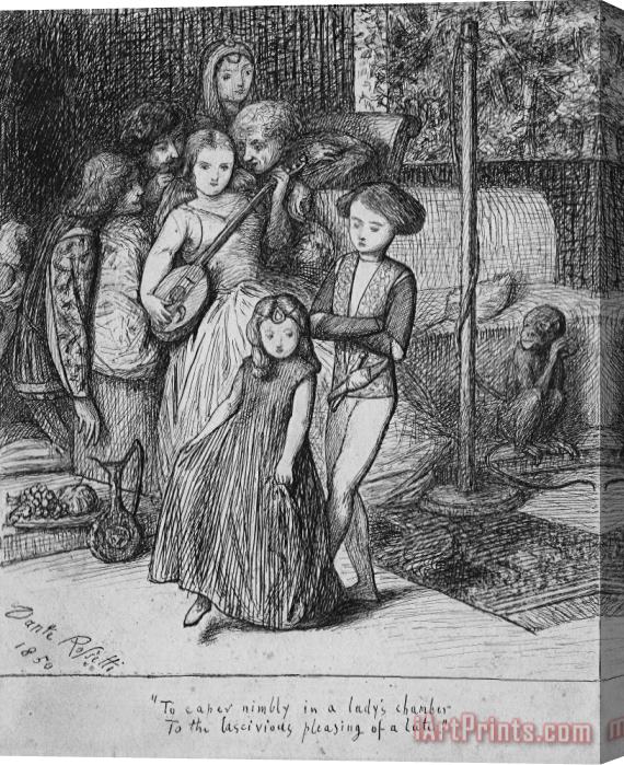 Dante Gabriel Rossetti To Caper Nimbly in a Lady's Chamber to The Lascivious Pleasing of a Lute Stretched Canvas Print / Canvas Art