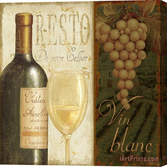 Daphne Brissonnet Wine List II Stretched Canvas Print / Canvas Art