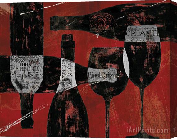 Daphne Brissonnet Wine Selection III Red Stretched Canvas Print / Canvas Art