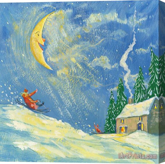 David Cooke A Happy Christmas Stretched Canvas Painting / Canvas Art