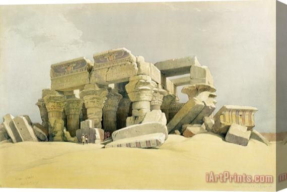David Roberts Ruins Of The Temple Of Kom Ombo Stretched Canvas Print / Canvas Art