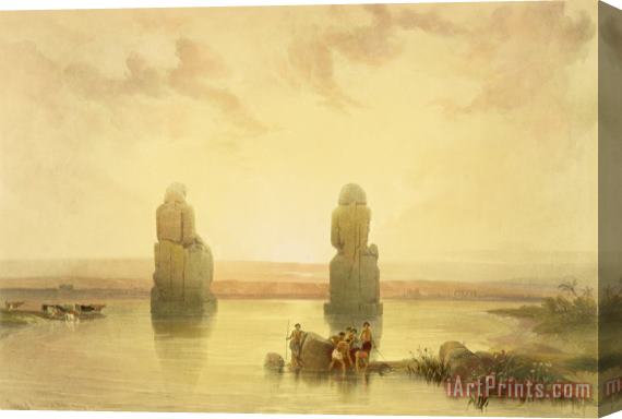 David Roberts The Colossi Of Memnon Stretched Canvas Painting / Canvas Art