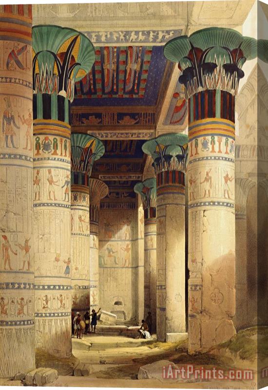 David Roberts View under the Grand Portico Stretched Canvas Print / Canvas Art