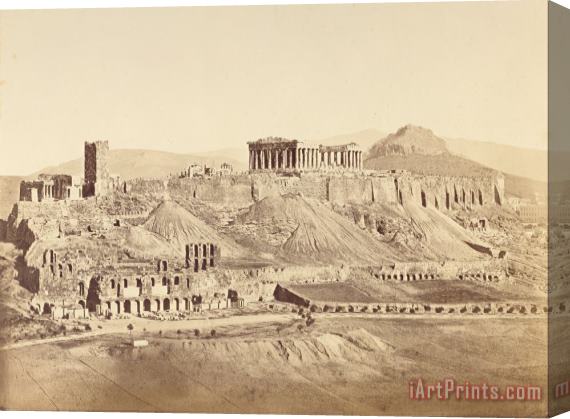 Dimitrios Constantin The Acropolis From The Southwest, Athens Stretched Canvas Print / Canvas Art