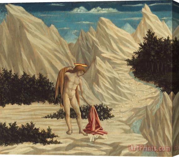 Domenico Veneziano St. John In The Desert Stretched Canvas Print / Canvas Art