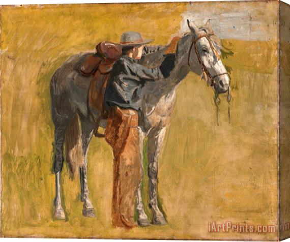 Eadweard J. Muybridge Cowboy Study for Cowboys in The Badlands Stretched Canvas Print / Canvas Art