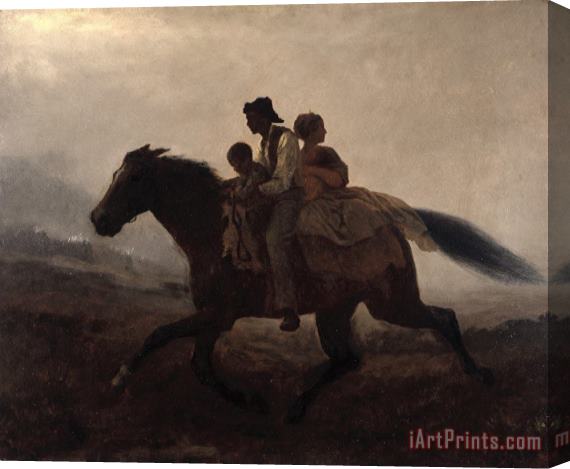 Eastman Johnson A Ride for Liberty The Fugitive Slaves Stretched Canvas Print / Canvas Art