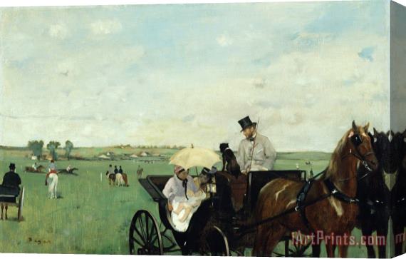 Edgar Degas At The Races in The Countryside Stretched Canvas Print / Canvas Art