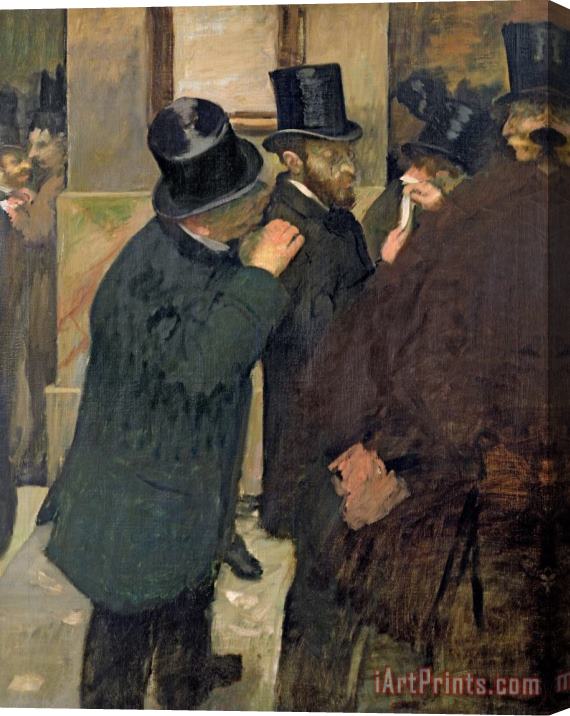 Edgar Degas At the Stock Exchange Stretched Canvas Print / Canvas Art